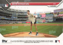 Load image into Gallery viewer, 2023 Topps Now Victor Wembanyama RC  #472 New York Yankees
