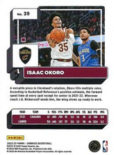 Load image into Gallery viewer, 2022-23 Panini Donruss Isaac Okoro #39 Cleveland Cavaliers
