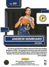 Load image into Gallery viewer, 2022-23 Panini Donruss Andrew Nembhard Rookie 231 Indiana Pacers
