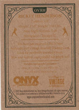 Load image into Gallery viewer, 2022 Onyx Vintage Extended #OVRH Rickey Henderson - Oakland Athletics

