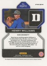 Load image into Gallery viewer, 2022 Panini Prizm Draft Pick Henry Williams Neon Pink Velocity Prizms #91 Duke Blue Devils
