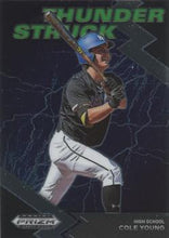 Load image into Gallery viewer, 2022 Panini Prizm Draft Pick Cole Young Thunderstruck #TH-CY High School
