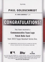 Load image into Gallery viewer, 2023 Topps Logo Commemorative Patch Paul Goldschmidt #TLP-PG St. Louis Cardinals
