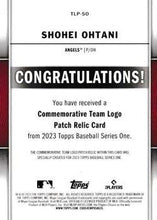 Load image into Gallery viewer, 2023 Topps Logo Commemorative Patch Shohei Ohtani #TLP-SO Angels
