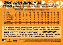 Load image into Gallery viewer, 2023 Topps 1988 Topps Baseball Josh Jung #T88-9 Texas Rangers
