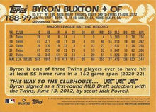 Load image into Gallery viewer, 2023 Topps 1988 Topps Baseball Byron Buxton #T88-99 Minnesota Twins
