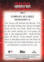 Load image into Gallery viewer, 2023 Topps 2022 Greatest Hit Yordan Alvarez #22GH-2 Houston Astros
