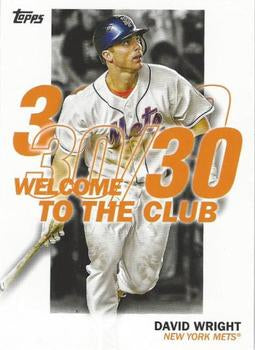 2023 Topps Welcome to The Club David Wright #WC-5 New York Mets