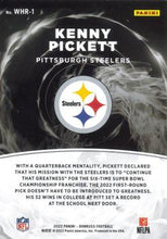 Load image into Gallery viewer, 2022 Panini Donruss White Hot Rookies Kenny Pickett #WHR-1 RC Pittsburgh Steelers Parish 9 Mint
