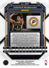 Load image into Gallery viewer, 2022-23 Panini Prizm Silver Andrew Nembhard Rookie #227 Indiana Pacers
