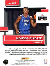 Load image into Gallery viewer, 2022-23 Panini Donruss Moussa Diabate Green Refractor 237 Los Angeles Clippers

