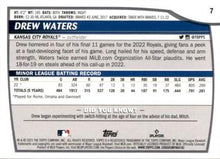 Load image into Gallery viewer, 2023 Topps Big League Drew Waters Rookie #7 Kansas City Royals
