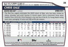 Load image into Gallery viewer, 2023 Topps Big League Chris Sale #39 Boston Red Sox
