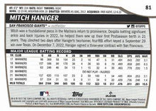 Load image into Gallery viewer, 2023 Topps Big League Mitch Haniger #81 San Francisco Giants
