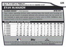 Load image into Gallery viewer, 2023 Topps Big League Ryan McMahon #129 Colorado Rockies
