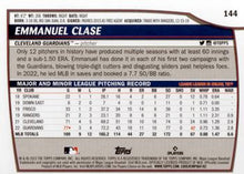 Load image into Gallery viewer, 2023 Topps Big League Emmanuel Clase #144 Cleveland Guardians
