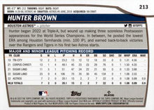 Load image into Gallery viewer, 2023 Topps Big League RAINBOW FOIL Hunter Brown Rookie #213 Houston Astros
