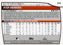 Load image into Gallery viewer, 2023 Topps Big League Orange RAINBOW FOIL Iván Herrera Rookie #215 St. Louis Cardinals
