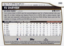 Load image into Gallery viewer, 2023 Topps Big League RAINBOW FOIL Yu Darvish #243 San Diego Padres
