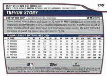 Load image into Gallery viewer, 2023 Topps Big League RAINBOW FOIL Trevor Story #249 Boston Red Sox

