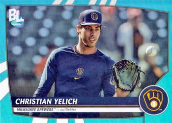 2023 Topps Big League RARE BLUE FOIL Christian Yelich #271 Milwaukee Brewers