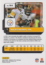 Load image into Gallery viewer, 2022 Panini Optic Najee Harris #164 Rated Rookie Blue Holo Prizm /299 Steelers
