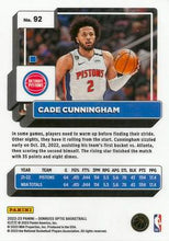 Load image into Gallery viewer, 2022-23 Donruss Optic Cade Cunningham Base Holo #92 Detroit Pistons
