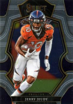 بطاقة كرة القدم 2022 Panini Select Premier Level Jerry Jeudy #132 Denver Broncos