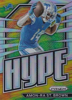 Amon-Ra St. Brown 2022 Panini Prizm Hype Silver Prizm Rated Rookie RC #H-13 Lions ISA 10 GEM Mint