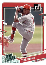 Load image into Gallery viewer, 2023 Panini Donruss Rated Prospects Tink Hence #40 St. Louis Cardinals
