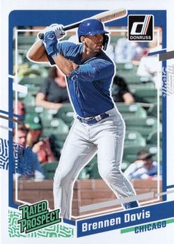 2023 Panini Donruss Rated Prospects Brennen Davis #44 Chicago Cubs