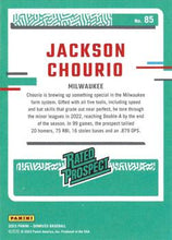 Load image into Gallery viewer, 2023 Panini Donruss Rated Prospects Jackson Chourio #85 Milwaukee Brewers
