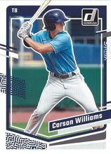 Load image into Gallery viewer, 2023 Panini Donruss Carson Williams #115 Tampa Bay Rays
