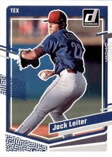 Load image into Gallery viewer, 2023 Panini Donruss Jack Leiter #118 Texas Rangers
