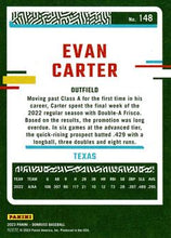 Load image into Gallery viewer, 2023 Panini Donruss Evan Carter #148 Texas Rangers
