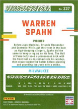 Load image into Gallery viewer, 2023 Panini Donruss Warren Spahn #237 Milwaukee Braves
