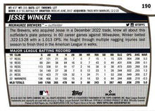 Load image into Gallery viewer, 2023 Topps Big League Electric Orange Jesse Winker #190 Milwaukee Brewers
