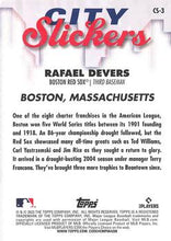 Load image into Gallery viewer, 2023 Topps Big League CITY SLICKERS Rafael Devers #CS-3 Boston Red Sox
