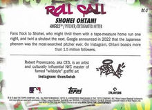 Load image into Gallery viewer, 2023 Topps Roll Call Wild Style Shohei Ohtani #RC-3 Los Angeles Angels
