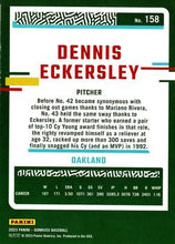 Load image into Gallery viewer, 2023 Panini Donruss Orange Holo Dennis Eckersley #158 Oakland A&#39;s
