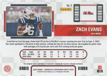 Load image into Gallery viewer, Panini Chronicles Draft Picks - Contenders College Ticket #9 Zach Evans - Ole Miss Rebels

