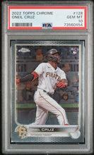 Load image into Gallery viewer, 2022 Topps Chrome #128 Oneil Cruz Pirates RC Rookie PSA 10 GEM MINT
