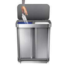 تحميل الصورة إلى عارض المعرض، simplehuman 58 Liter / 15.3 Gallon Rectangular Dual Compartment

