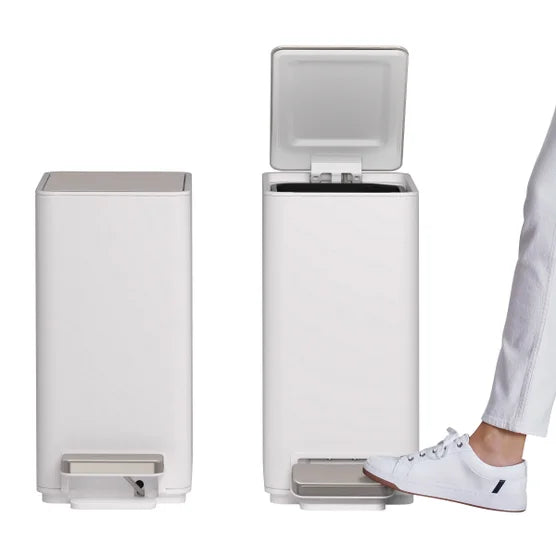 Kohler 2-Pack 6L Stainless Steel Step Trash Bin White