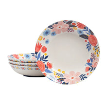 Load image into Gallery viewer, over&amp;back Spring Garden 4-piece Dinner Bowl Set by Jess Phoenix
