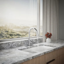 Load image into Gallery viewer, Kohler Guild Pull-down Kitchen Sink Faucet with Three-function Sprayhead Chrome
