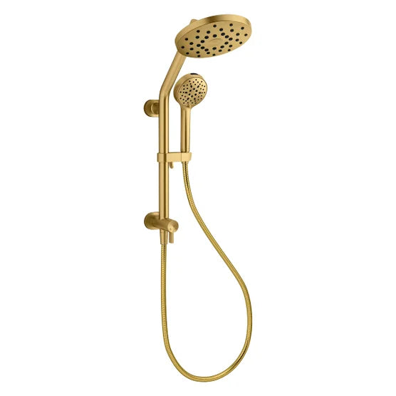 Kohler HydroRail 3-in-1 Multifunction Showerhead and Column Kit Gold