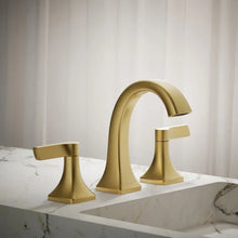 将图片加载到图库查看器，Kohler Riverly Widespread Bathroom Sink Faucet Gold

