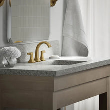 将图片加载到图库查看器，Kohler Riverly Widespread Bathroom Sink Faucet Gold
