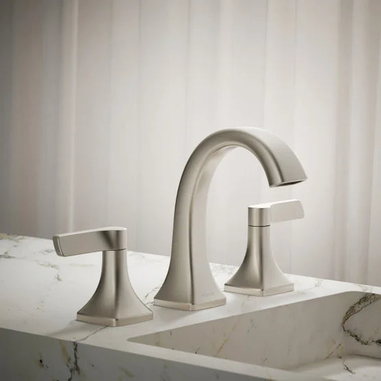 Kohler Riverly Widespread Bathroom Sink Faucet Brushed Nickel